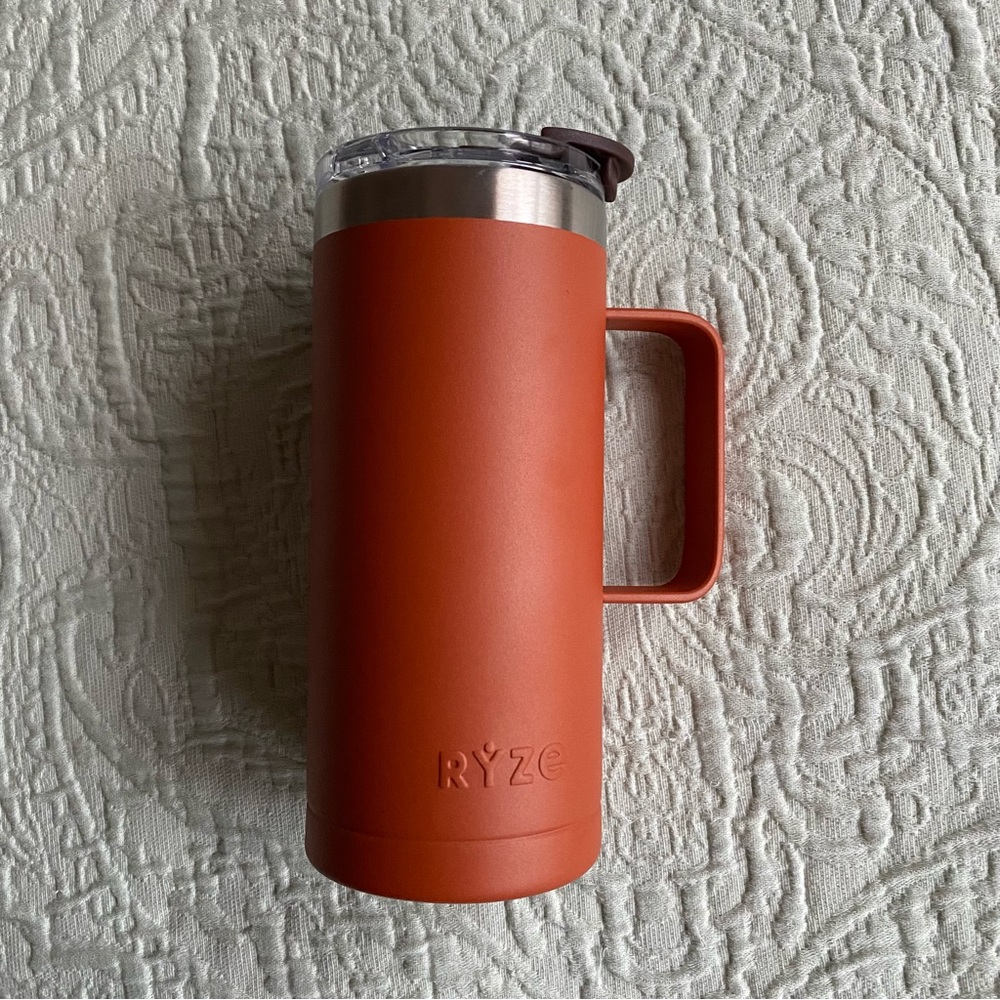 New RYZE Insulated 16 oz Travel Mug with Lid and Handle Stainless Steel Tumbler - Picture 2 of 12